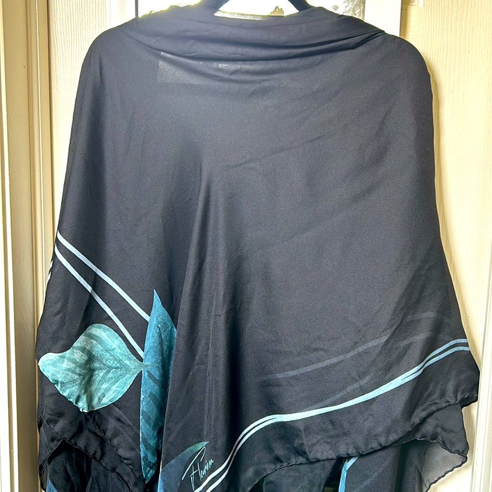 semi silk 150cm x 150cm black hijab